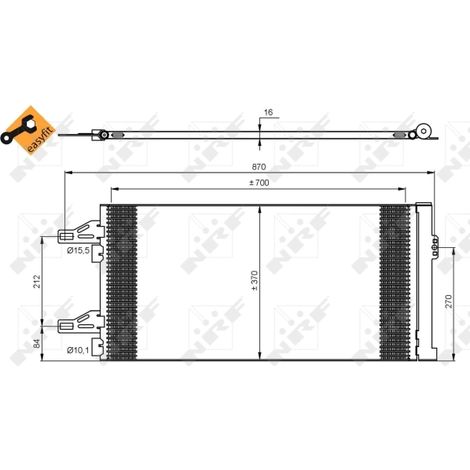 Condenseur, climatisation NRF 35895 CITROËN 1344098080 1361236080 1371428080