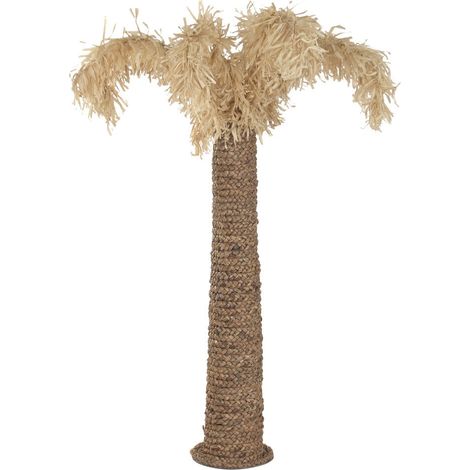 Decoracion Fibra Metal 30X30X180 Palmera Natural (1/5)