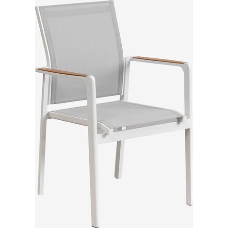 Sedia da giardino impilabile con braccioli in alluminio Elvira SKLUM            