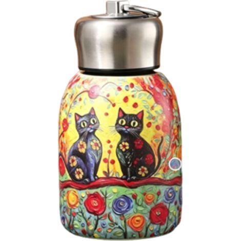 Bouteille Thermique Portable En Acier Inoxydable - Isolation Sous Vide - Motif Totoro - 350 ml - Pour Boissons Chaudes Ou Froides (1/5)