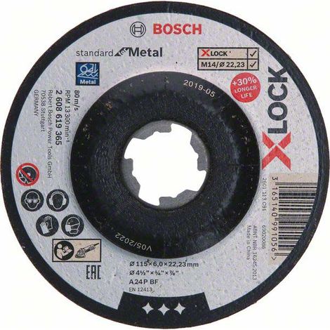 Bosch PRO Metal X-Lock Schleifscheibe 115 x 6 x 22,23 mm - 2608619365 (1/5)