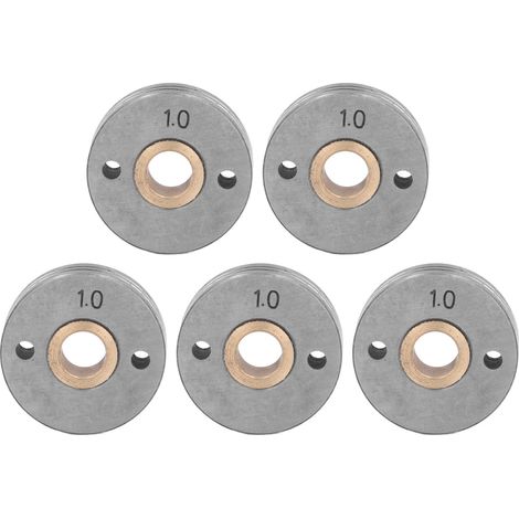 Roulements de roue d'alimentation de fil en acier à double entraînement pour galets de guidage de fil de soudage, gorge de 0,8 à 1,0 mm (1/5)