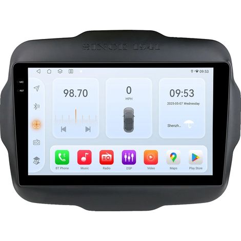 Reproductor multimedia para coche, interfaz de pantalla táctil, sistema de navegación, compatible con Jeep Renegade 2016-2020 4G, QS1 (3GB 32GB)-Tipo A
