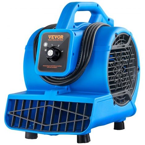 Bodengebläse, 1360 U/min, 600 CFM, Luftbeweger zum Trocknen und Kühlen, tragbarer Teppichtrockner-Ventilator mit 4 Blaswinkeln, 3-Gang-Einstellung, für Hausmeister, Haushalt, Sanitär, gewerbliche Nutz (1/5)