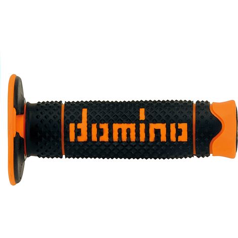Manopole Domino Off road a piramide bicomponente nero/arancione