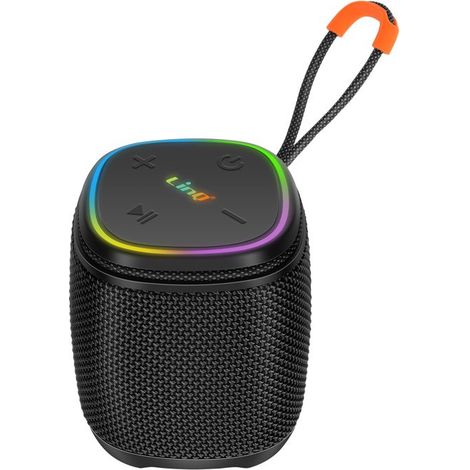 Mini Enceinte Bluetooth - LINQ - Noir - Étanche IPX6 - Éclairage LED - Autonomie 5h (1/5)