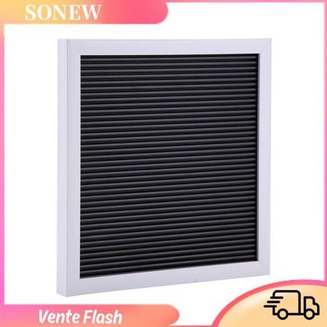 Sonew Tableau à lettres Panneau De Lettres En Plastique Noir Et 25cm25cm Pour La Maison point ardoise Cadre Cadre (1/5)