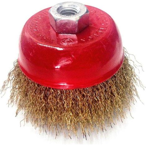 SPAZZOLA A TAZZA mm.100 FILI ONDULAT M14
