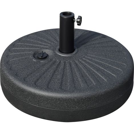 Base per Ombrellone da giardino Ø51x28 cm in Polietilene Nero (1/5)