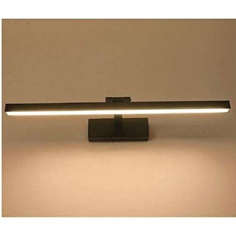 Lampe pour Miroir de Salle de Bain LED 9W/40cm - Applique Réglable Angle - AC85-265V - (Noir/Blanc Chaud)