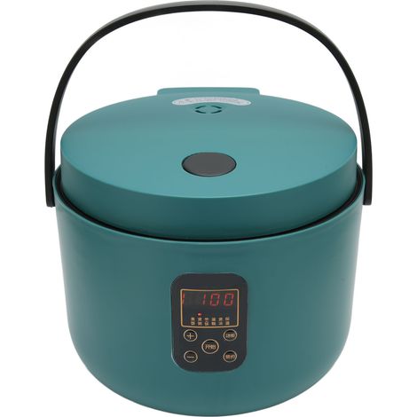 Riz cuit électrique intelligent 3L, cuiseur multifonction domestique, petite marmite à vapeur 220V (prise européenne) vert rétro, modèle rond avec cuve standard (1/5)