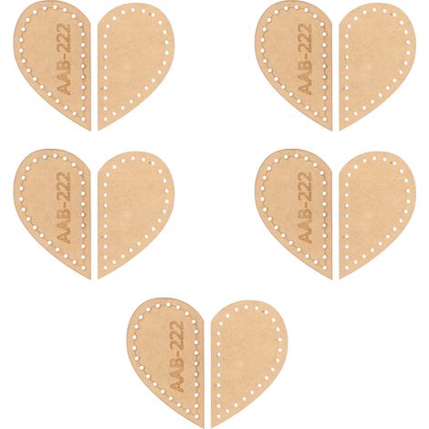 Lot de 10 pochoirs transparents en forme de coeur pour patchwork DIY, gabarits de broderie pour pendentifs artisanaux (1/5)