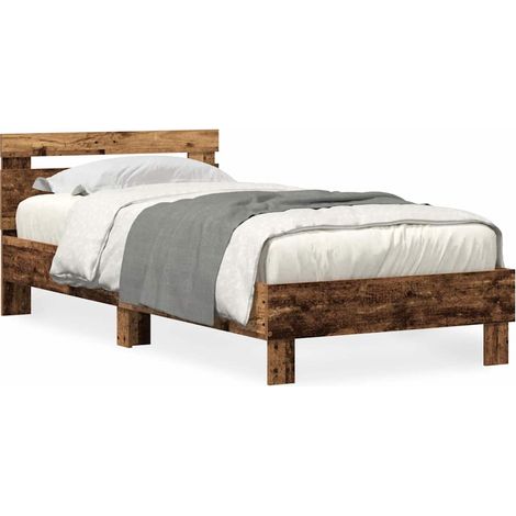 Estructura de cama con cabecera Madera vieja 100 x 200 cm vidaXL (1/5)