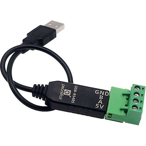 Adaptador de extensión RS485 a USB, bloque de terminales hembra RS485 485 a USB macho, 1 unidad (1/5)