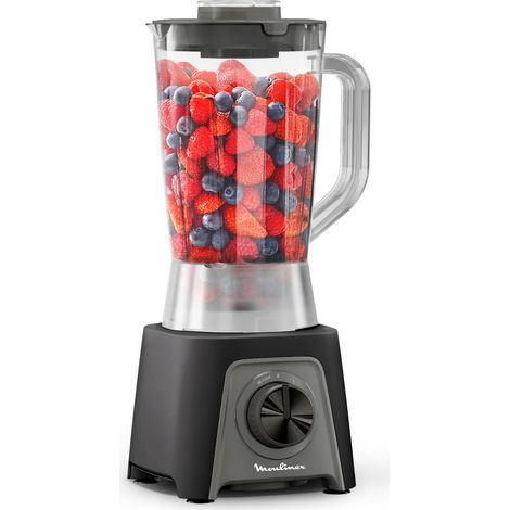 Moulinex Blendeo+, Frullatore da 1.5L con Lame Zelkrom e Smart Lock, Potenza di 450W, con 2 Velocità, Raffreddamento ad Aria, LM2C08F0