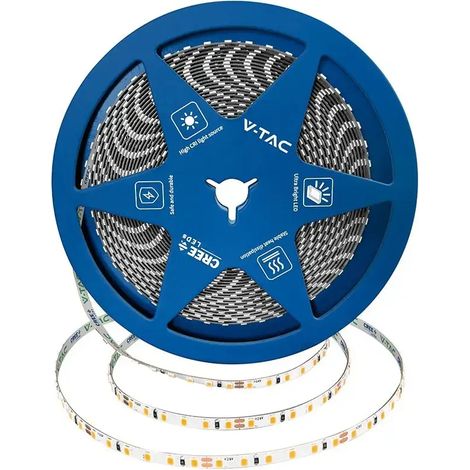 120 8W LED STRIP LIGHT WITH CREE CHIP 4000K IP20 24V 5MM DOUBLE PCB