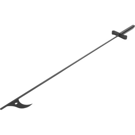 40 po tisonnier de cheminée, tisonnier en acier massif inoxydable pour foyer, camping, poêle à bois, intérieur et extérieur (1/5)