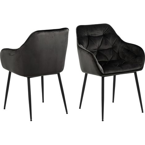 Bruks Chaise de salle à manger avec accoudoirs, marron. (1/5)