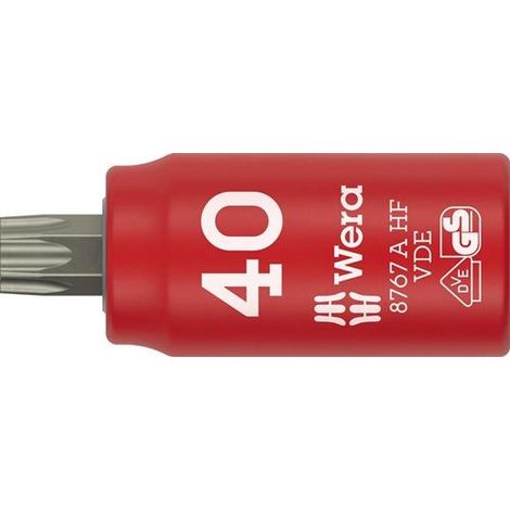 Punta de vaso 8767 A VDE HF 1/4 pulgadas TX 40 L.36mm WERA