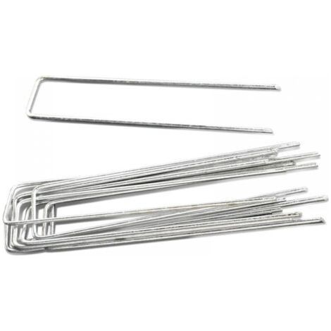 10 Stück 10 cm U-förmige Mulchhalterungen für Tropfbewässerungsschläuche, aus grasresistentem Gewebe (1/5)