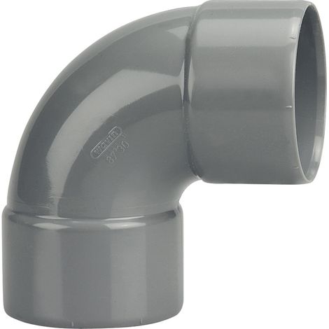 Raccord coudé PVC Wavin 3026054 double femelle 87°30