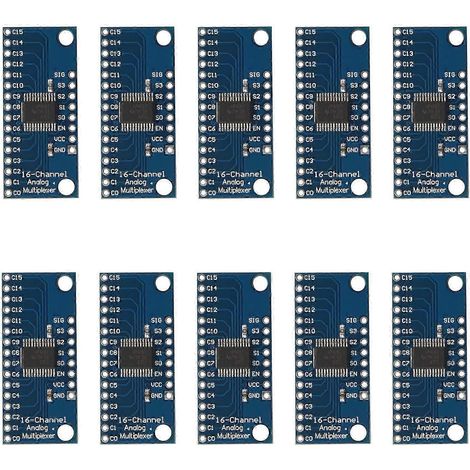 Lot de 10 modules multiplexeurs analogiques 16 canaux 74HC4067 CD74HC4067, module de précision, carte d'interface multiplexeur numérique simple (MUX) WHBYV (1/4)