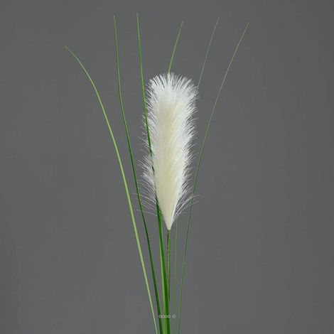 Herbe de la Pampa artificielle H 97 cm superbe plumeau Crème - couleur: Crème