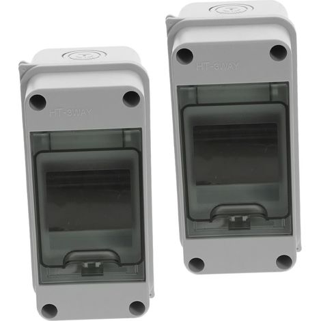 2 pièces Boîte de Distribution Étanche Voies avec Fenêtre Transparente Coffret Protection Disjoncteur pour Intérieur et Extérieur Lot (1/5)