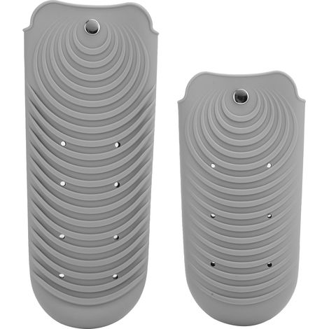 Pochette de rangement en silicone pour lisseur à cheveux, grise, résistante à la chaleur, housse de protection pour fer à lisser. (1/5)