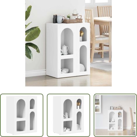 vidaXL Stauraum - Sideboard Weiß 59 x 35 x 80,5 cm Holzwerkstoff (1/5)