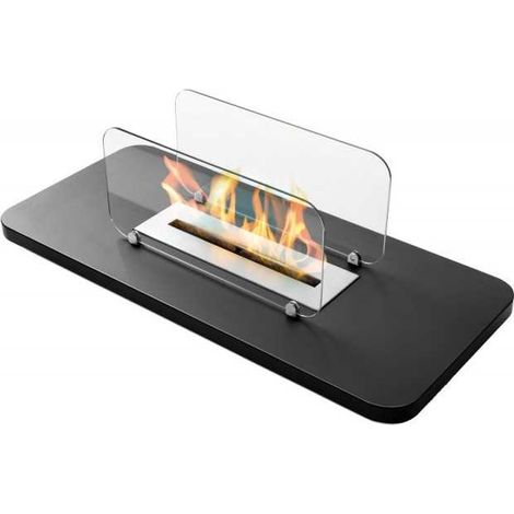 Biochimenea de mesa Rialto Negro 2,0 kW – depósito de 2,2 L, vidrio protector, diseño compacto – Tecno Air System (1/3)