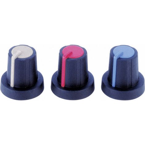 PB Fastener 3030420 3030420 Drehknopf mit Zeiger Schwarz, Blau (Ø x H) 16 mm x 16 mm 1 St.