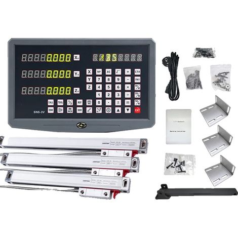 Kit d'affichage numérique DRO, support 3 axes, compatible avec diverses machines, 0.005mm ensemble complet