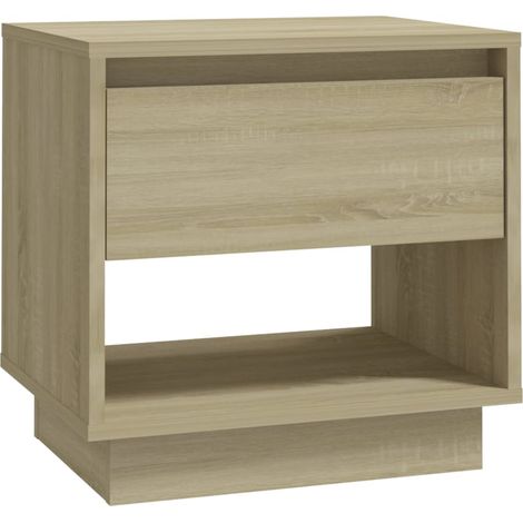 Mesita de noche madera contrachapada roble Sonoma 45x34x44 cm vidaXL