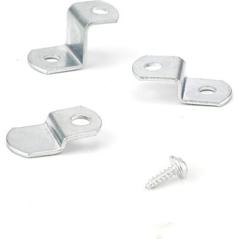 60 Pièces Clips de Cadre pour Toile, 6,35 mm, 3,18 mm, 12,7 mm Outils de Montage de Peinture sur Toile avec 100 vis 152,4 x 9,53 mm Accessoires de Fixation pour Encadrement Photo (1/5)
