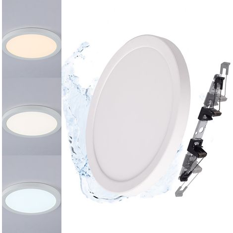 Plafón LED blanco Ø225mm 18W IP44 CCT ajustable (1/5)