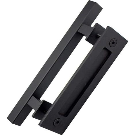[JAMAIS UTILISÉ]Poignée de porte coulissante noire pour porte de grange, porte de salle de bain, porte coulissante, (1/4)