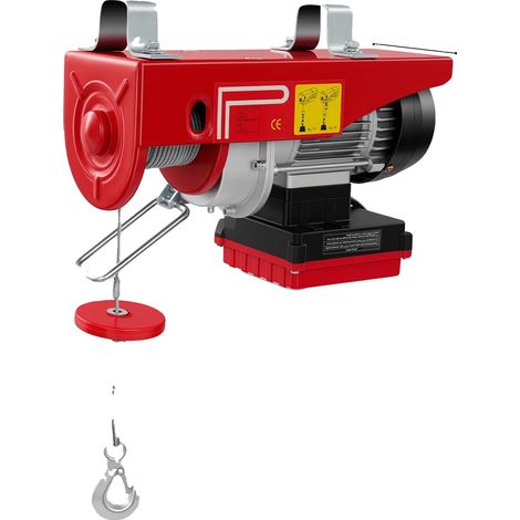 Treuil Électrique, Télécommande Sans Fil, Haute Capacité de Levage, Rouge (1/2)