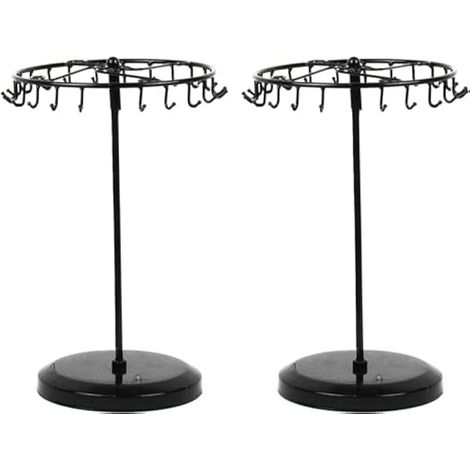 Lot de 23 crochets pivotants en laiton pour bijoux - Organisateur (Noir) (1/5)