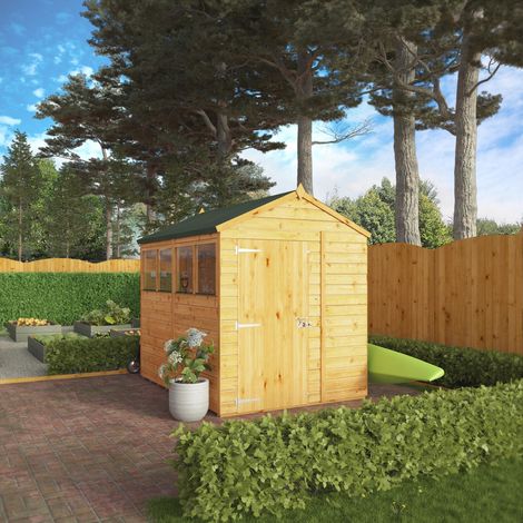 Waltons 8 x 6 Premium Wooden Shed Shiplap Apex Tongue and Groove with Windows 8ft x 6ft (1/5)