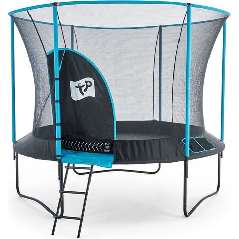 TP Toys Trampoline Genius 14  filet de sécurité inclus  Noir/Bleu  427x427x269 cm (1/5)