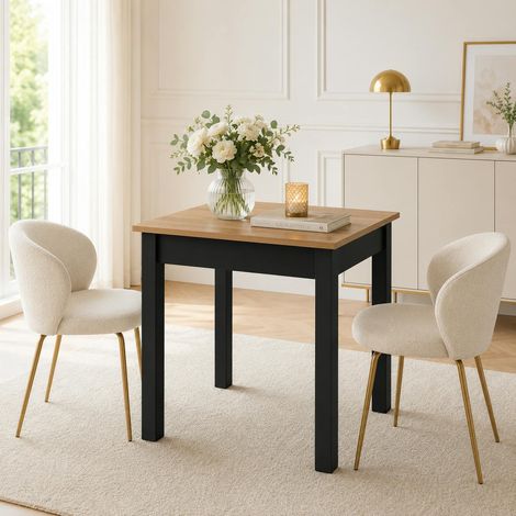Table de cuisine style loft 110 cm ALVA (1/3)