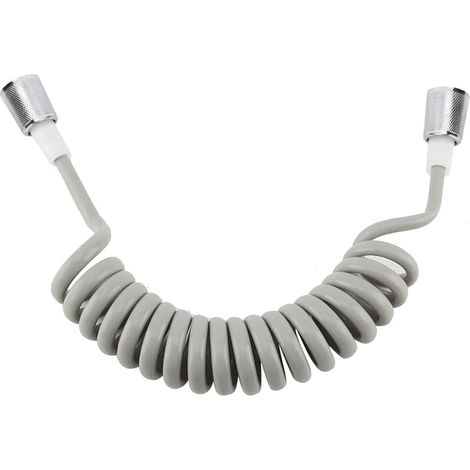 Telescopic Shower Hose 2 m ABS with Spring Hose Replacement for Hand Shower Head and Bidet Sprayer Accessory Bathroom Faucets Grey (1/5)