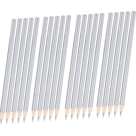 Lot de 20 crayons de soudeur argentés, crayons de marquage argentés métalliques, adaptés aux ouvriers du bâtiment et aux métallurgistes, couleur prune, excellente qualité. (1/5)