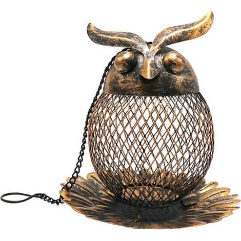 Futterspender aus Eisen in Eulenform für Garten Praktischer (1/5)