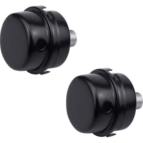 Filtre Compresseur Air - Métal 16 Mm Filetage 3/8 Pouces Noir - Pour Atelier Et Garage - Lot De 2 (1/2)