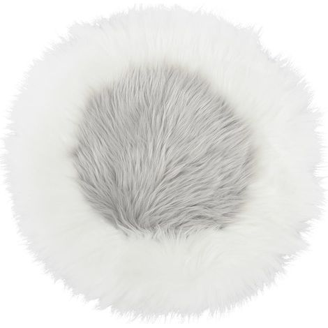 2 Pièces Tapis Géométrique Antidérapant Peluche Longue pour Salon et Chambre Tapis Moderne Gris et Blanc pour Salle de Jeux et Garçon Fille