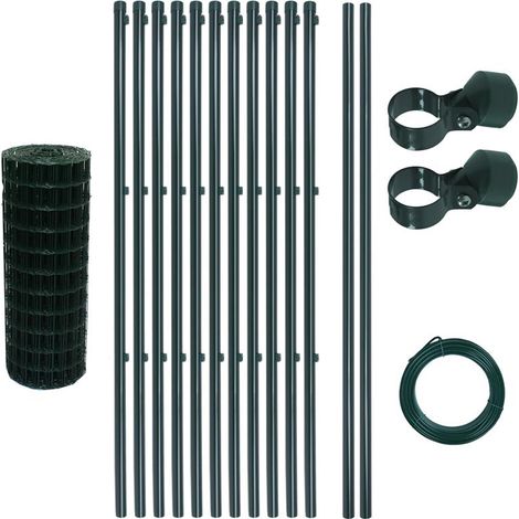 Schweißgitterzaun Komplettset 0,8 x 25m Zaunset Gartenzaun Zaun mit Pfosten Set (1/5)