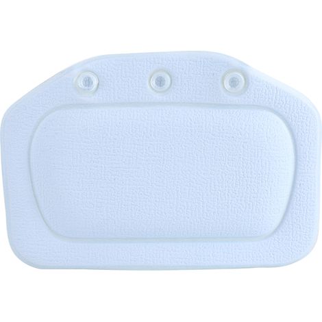 Coussin de bain bleu, appui-tête et dossier rembourré mousse douce pour spa, baignoire, cou et dos.