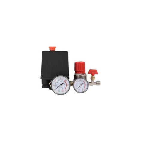 Pressostat pour compresseur à air – Plage de pression 0,05 à 1,2 MPa (12 bar) – Débit jusqu’à 3 000 L/min – Tension 240 V – Installation rapide (1/5)